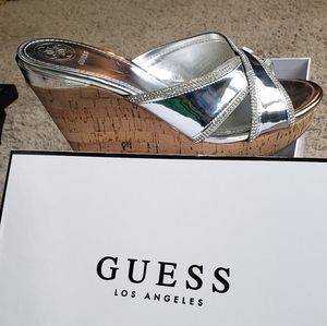 Guess Eleonora Wedge Sandals NIB 8M